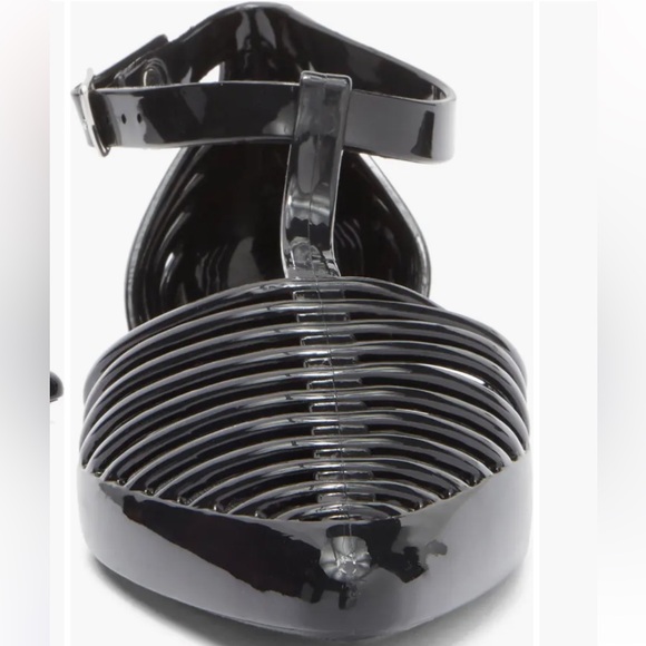 Y2K Jefferey Campbell Squeaky Jelly Flat Women's Size 7- Black- NWT - Picture 4 of 9